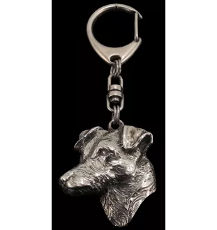 Jack Russell Terrier - Silver-plated key ring with a dog in a gift box, handbag decoration, backpack pendant by Art-Dog brand