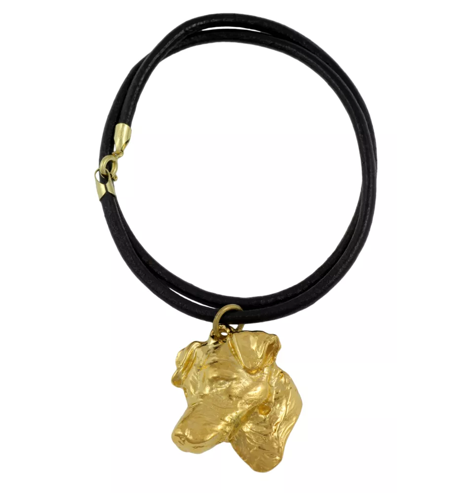 Jack Russell Terrier - Collier pour chien, pendentif plaqué or pour fan de chien, bijoux uniques de la marque Art-Dog