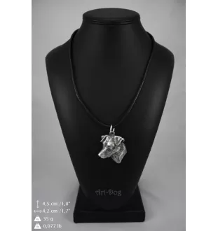 Jack Russell Terrier - Collier de chien dans une boîte cadeau, médaillon argenté pour fan de chien, pendentif remarquable de la marque Art-Dog