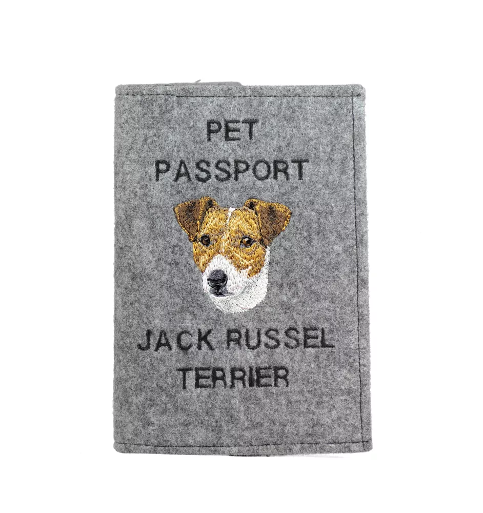 Jack Russell Terrier - Dog passport case, document case, gift for the traveller from the Art-Dog brand