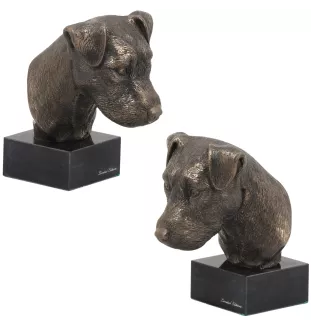 Jack Russell Terrier - Dog statue, bust on stone base, sculpture, trophy for dog show by Art-Dog brand