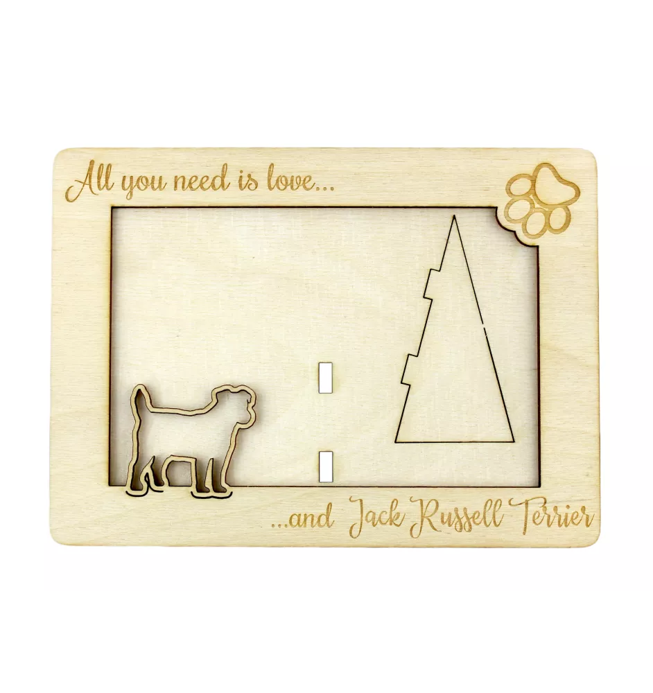 Jack Russell Terrier - Cadre photo, cadre en bois gravé, un joli gadget pour l'amoureux des chiens par Art-Dog