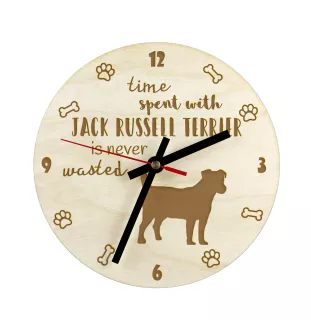 Jack Russell Terrier - clock with dog, wooden clock with engraving, personalised clock by Art-Dog