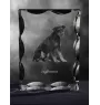 Jagdterrier - Kristall mit einem Hundebild, Glasstatuette mit einem Bild, einzigartiger Bilderrahmen der Marke Art-Dog