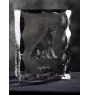 Jagdterrier - Kristall mit einem Hundebild, Glasstatuette mit einem Bild, einzigartiger Bilderrahmen der Marke Art-Dog