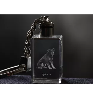 Jagdterrier - Schlüsselanhänger aus Kristall mit Hundefoto, beleuchteter Schlüsselanhänger, einzigartiges Geschenk der Marke Art-Dog