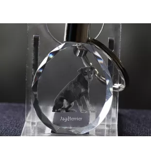 Jagdterrier - Anhänger mit einem Foto eines Hundes, Schlüsselanhänger aus Kristall in einer Geschenkbox, ein einzigartiges Geschenk von Art-Dog