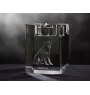 Niemiecki terier myśliwski świecznik kryształowy z psem Art-Dog
