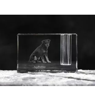 Chien d'arrêt - Porte-stylos, organiseur en cristal avec photo de chien, décoration de bureau unique par la marque Art-Dog