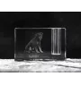 Jagdterrier - Stifthalter, Kristallorganizer mit Hundefoto, einzigartige Schreibtischdekoration der Marke Art-Dog