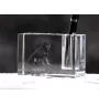 Chien d'arrêt - Porte-stylos, organiseur en cristal avec photo de chien, décoration de bureau unique par la marque Art-Dog