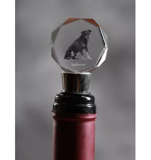 Jagdterrier - Bottle stopper, crystal wine stopper with photo, personalised gift for bartender by Art-Dog brand