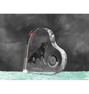 Chien d'arrêt - horloge en cristal avec une photo de chien, horloge de table en forme de cœur, horloge debout personnalisée de la marque Art-Dog