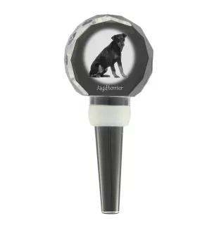 Jagdterrier - Kristallflaschenverschluss, einzigartiger Weinverschluss mit Foto, personalisiertes Geschenk für Sommelier der Marke Art-Dog