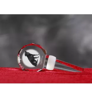 Jagdterrier - Kristallflaschenverschluss, einzigartiger Weinverschluss mit Foto, personalisiertes Geschenk für Sommelier der Marke Art-Dog