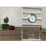 Chien d'arrêt - une horloge en verre avec une photo, une photo de chien dans un cristal, une horloge de bureau personnalisée de la marque Art-Dog