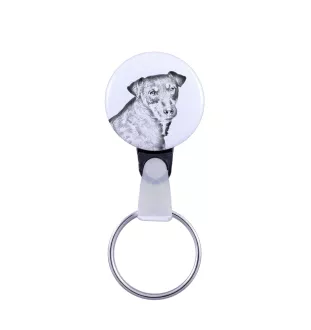 Jagdterrier - keychain with a dog portrait, pendant with the brand's own Art-Dog graphics