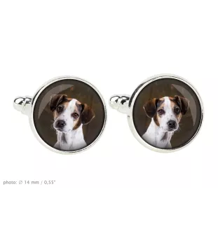 Jack Russell Terrier - Boutons de manchette dans une boîte, bijoux faits à la main, produit de la marque Art-Dog
