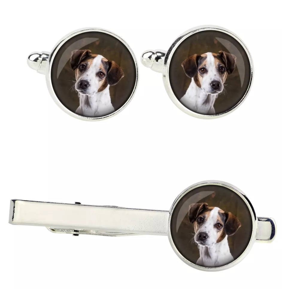 Jack Russell Terrier Ärmelknöpfe und Krawatte mit Ihrem Foto, Anzugaccessoire, Herrenschmuck der Marke Art-Dog