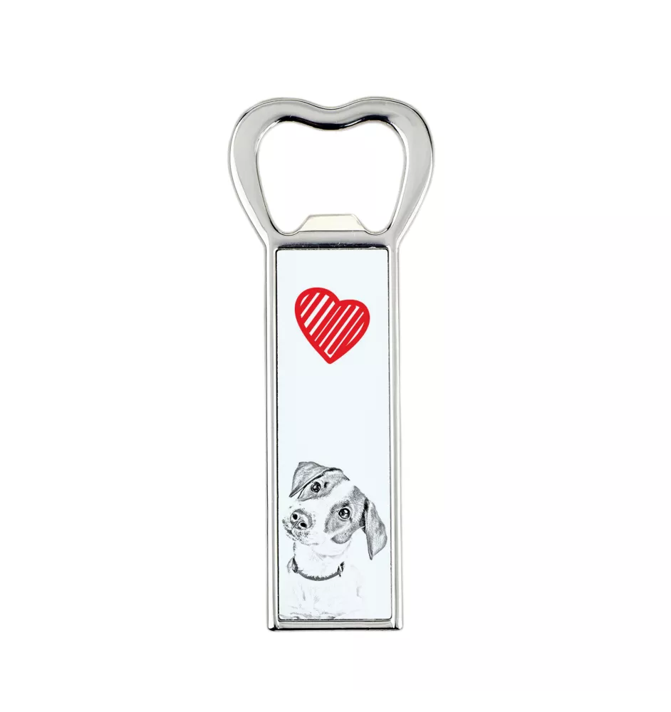 Jack Russell Terrier - bottle opener with a dog, personalized fridge opener, unique gift for a man by Art-Dog brand