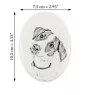 Jack Russell Terrier - commemorative plaque with a photo of a dog, tombstone with a print, personalized oval plaque from the Art-Dog brand