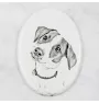 Jack Russell Terrier - Gedenktafel mit einem Foto eines Hundes, Grabplatte mit Druck, personalisierte ovale Platte der Marke Art-Dog