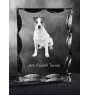 Jack Russell Terrier - cristal avec photo de chien, statuette en verre avec photo, cadre exceptionnel avec photo de la marque Art-Dog