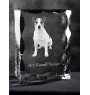 Jack Russell Terrier - cristal avec photo de chien, statuette en verre avec photo, cadre exceptionnel avec photo de la marque Art-Dog