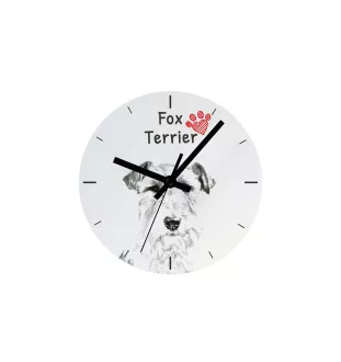 Jagdterrier - wall clock with a dog, shelf clock with a print, personalized home decoration from the Art-Dog brand