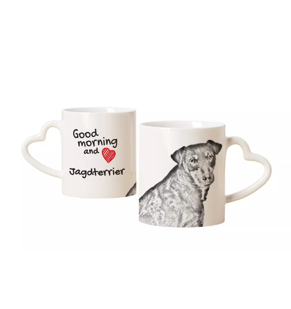 Jagdterrier - Tasse mit Hund, entzückende Tasse mit herzförmigem Henkel, universelles Geschenk der Marke Art-Dog