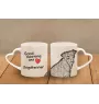 Chien d'arrêt - tasse avec chien, une tasse adorable avec une anse en forme de cœur, un cadeau universel de la marque Art-Dog