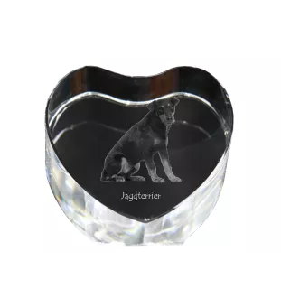 Chien d'arrêt - une photo de chien dans un cristal, un cœur en cristal, un cadre photo exceptionnel de la marque Art-Dog