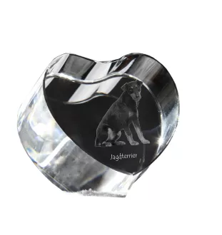 Niemiecki terier myśliwski serce kryształowe z psem Art-Dog