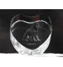 Jagdterrier - a photo of a dog in crystal, crystal heart, unique photo frame from the Art-Dog brand