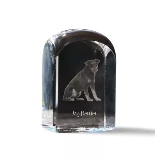 Chien d'arrêt - un cube de cristal avec une photo, une photo de chien dans le cristal, un presse-papiers cubique de la marque Art-Dog
