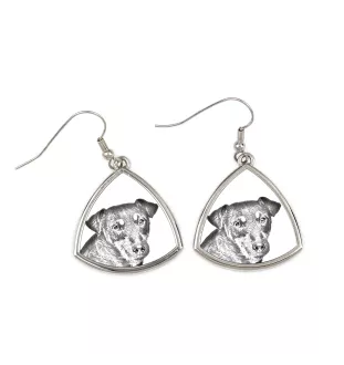 Jagdterrier - dog earrings, hanging earrings with a picture, personalized jewelry with Art-Dog brand print