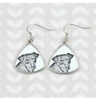 Jagdterrier - dog earrings, hanging earrings with a picture, personalized jewelry with Art-Dog brand print