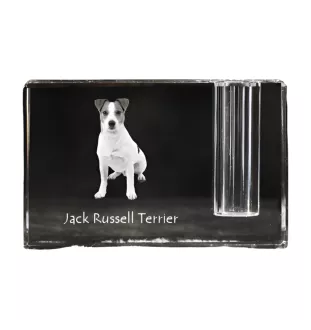 Jack Russell Terrier - Stifthalter, Kristallorganizer mit Hundefoto, einzigartige Schreibtischdekoration der Marke Art-Dog