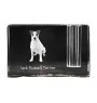 Jack Russell Terrier - Pen stand, crystal organiser with dog photo, unique desk decoration by Art-Dog brand