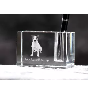 Jack Russell Terrier penholder kryształowy z psem Art-Dog