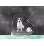 Jack Russell Terrier - horloge en cristal avec une photo de chien, horloge de table en forme de cœur, horloge debout personnalisée de la marque Art-Dog