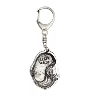 Épagneul japonais, Chin - Porte-clés argenté avec chien, décoration de sac à main, pendentif de sac à dos par la marque Art-Dog