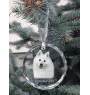 Japan-Spitz, Japanischer Spitz, Nihon Supittsu - Kristallkugel mit Foto, Hundebild im Kristall, personalisierter Christbaumschmuck von Art-Dog.