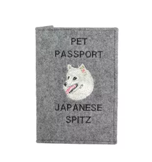 Japan-Spitz, Japanischer Spitz, Nihon Supittsu - Hundepassetui, Dokumententasche, Geschenk für den Reisenden von der Marke Art-Dog
