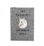 Japanese Spitz, Nihon Supittsu - Dog passport case, document case, gift for the traveller from the Art-Dog brand