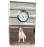 Jack Russell Terrier - une horloge en verre avec une photo, une photo de chien dans un cristal, une horloge de bureau personnalisée de la marque Art-Dog