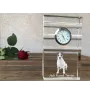 Jack Russell Terrier - une horloge en verre avec une photo, une photo de chien dans un cristal, une horloge de bureau personnalisée de la marque Art-Dog