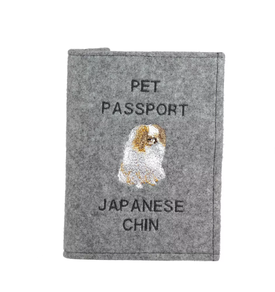 Épagneul japonais, Chin - Porte passeport pour chien, porte document, cadeau pour le voyageur de la marque Art-Dog
