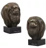 Épagneul japonais, Chin - Statue de chien, buste sur socle en pierre, sculpture, trophée pour exposition canine par la marque Art-Dog
