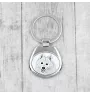 Japanese Spitz, Nihon Supittsu - keychain with a dog, keychain with a print, personalized pendant from the Art-Dog brand